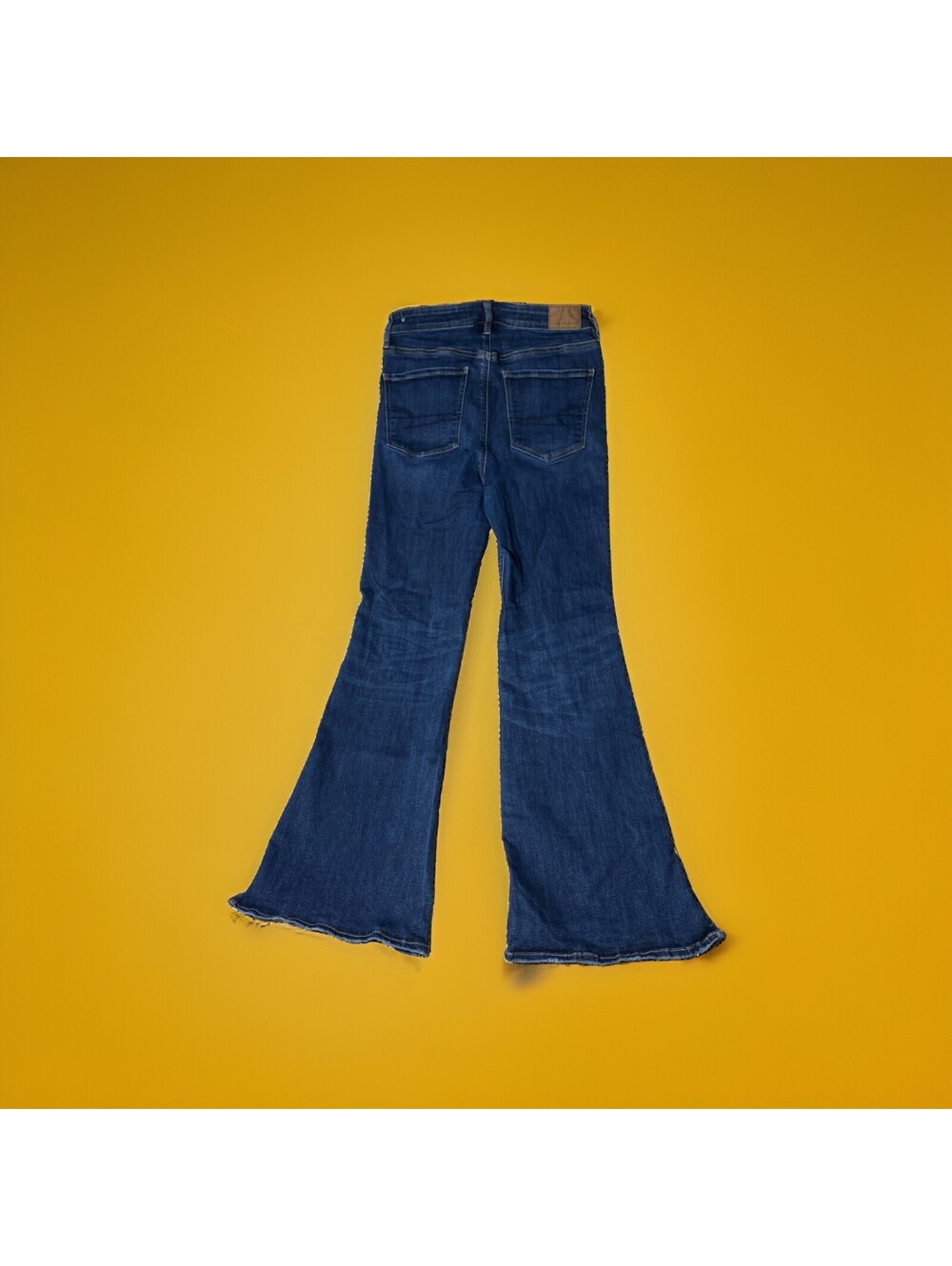 American Eagle Super Hi-Rise Flare Next Level Stretch Blue Jeans 6 Womens